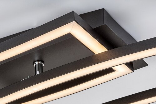 Rabalux 71005 Cirilla LED Moderní stropní svítidlo | Teplá bílá | 40W | Bílá | Černá