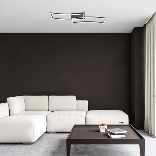 Rabalux 71005 Cirilla LED Moderní stropní svítidlo | Teplá bílá | 40W | Bílá | Černá