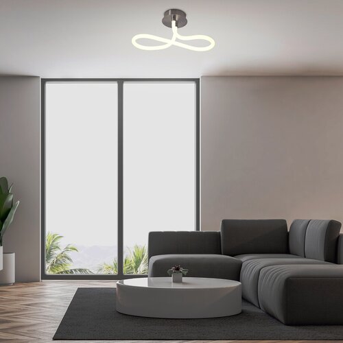 Rabalux 71008 Irelia LED Moderní stropní svítidlo | Přírodní bílá | 23W | Bílá | Chrom | Kov