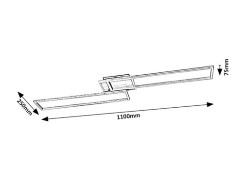 Rabalux 71015 Benedick LED Stropní svítidlo s ovladačem | Variabilní | Stmívatelné | 40W | Bílá | Kov | Stříbrná