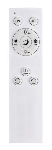 Rabalux 71015 Benedick LED Stropní svítidlo s ovladačem | Variabilní | Stmívatelné | 40W | Bílá | Kov | Stříbrná