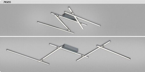 Rabalux 71020 Negan LED Moderní stropní svítidlo | Přírodní bílá | 40W | Bílá | Kov | Stříbrná