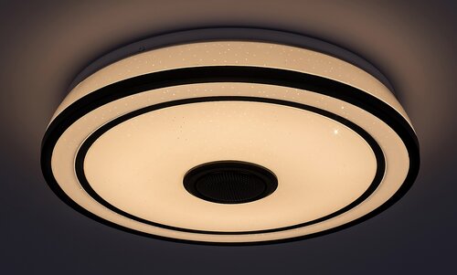 Rabalux 71030 Nikolaus LED Stropní svítidlo s ovladačem | RGB | Variabilní | Stmívatelné | 24W | Bílá | Černá