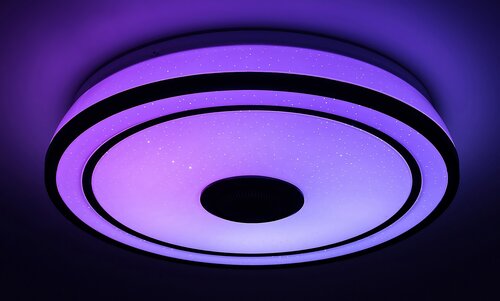 Rabalux 71030 Nikolaus LED Stropní svítidlo s ovladačem | RGB | Variabilní | Stmívatelné | 24W | Bílá | Černá