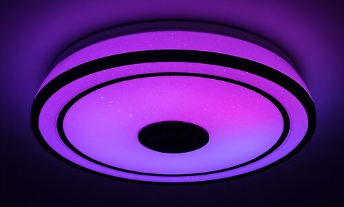 Rabalux 71030 Nikolaus LED Stropní svítidlo s ovladačem | RGB | Variabilní | Stmívatelné | 24W | Bílá | Černá