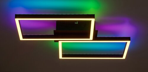 Rabalux 71032 Ludano LED Moderní stropní svítidlo | RGB | Variabilní | Stmívatelné | 40W | Bílá | Černá | 3