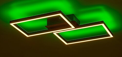 Rabalux 71032 Ludano LED Moderní stropní svítidlo | RGB | Variabilní | Stmívatelné | 40W | Bílá | Černá | 8
