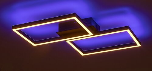 Rabalux 71032 Ludano LED Moderní stropní svítidlo | RGB | Variabilní | Stmívatelné | 40W | Bílá | Černá | 9