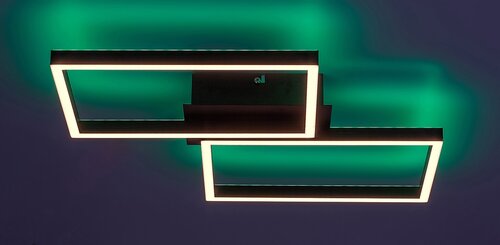 Rabalux 71032 Ludano LED Moderní stropní svítidlo | RGB | Variabilní | Stmívatelné | 40W | Bílá | Černá | 10