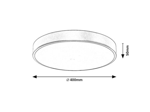 Rabalux 71037 Tesia LED Moderní stropní svítidlo | Teplá bílá | 36W | Barevný kov | Bílá | Zlatá
