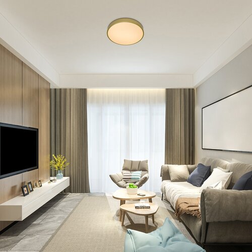 Rabalux 71038 Tesia LED Stropní svítidlo s ovladačem | Variabilní | Stmívatelné | 60W | Barevný kov | Bílá | Zlatá