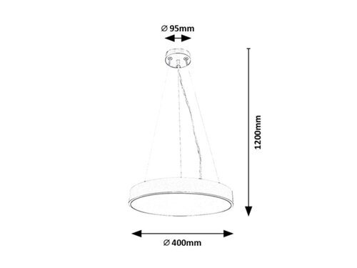 Rabalux 71039 Tesia LED Moderní stropní svítidlo | Teplá bílá | 36W | Bílá | Černá