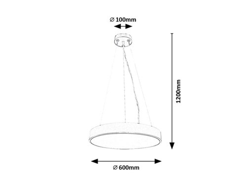 Rabalux 71042 Tesia LED Moderní stropní svítidlo | Variabilní | Stmívatelné | 60W | Bílá | Kov | Stříbrná