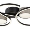Rabalux 71116 Shiena LED Moderní stropní svítidlo | Přírodní bílá | 38W | Černá | Šedá