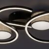 Rabalux 71116 Shiena LED Moderní stropní svítidlo | Přírodní bílá | 38W | Černá | Šedá