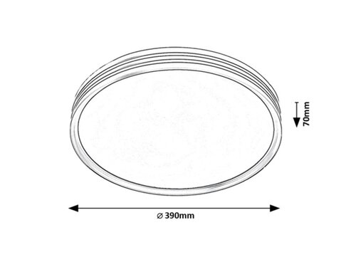 Rabalux 71118 Epora LED Moderní stropní svítidlo | Teplá bílá | 25W | Bílá | Černá