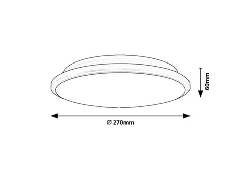 Rabalux 71126 Engon LED Moderní stropní svítidlo | Teplá bílá | 18W | Bílá | Černá