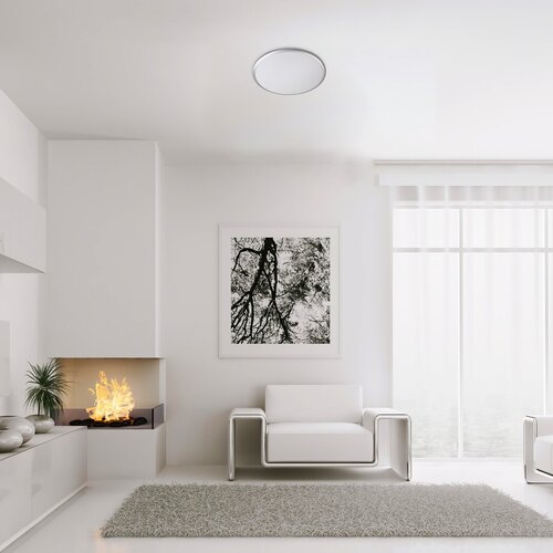 Rabalux 71127 Engon LED Moderní stropní svítidlo | Přírodní bílá | 18W | Bílá | Kov | Stříbrná