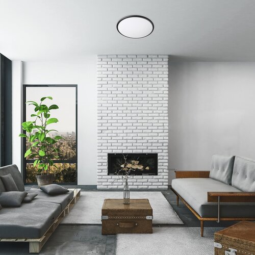 Rabalux 71130 Engon LED Moderní stropní svítidlo | Teplá bílá | 45W | Bílá | Černá