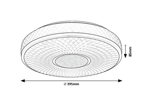 Rabalux 71137 Sedona2 LED Moderní stropní svítidlo | Přírodní bílá | 24W | Bílá | Černá