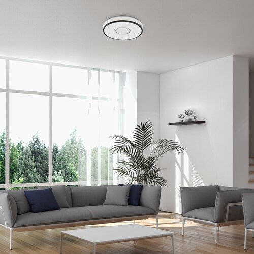 Rabalux 71137 Sedona2 LED Moderní stropní svítidlo | Přírodní bílá | 24W | Bílá | Černá
