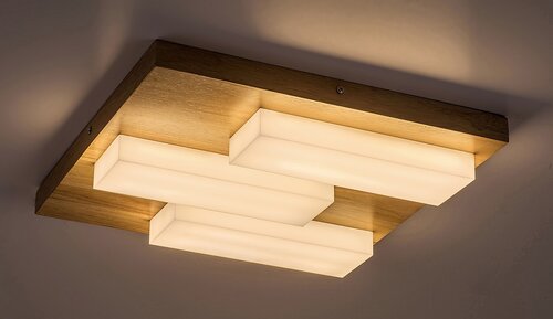 Rabalux 71142 Konte LED stropní svítidlo | Teplá bílá | 30W | Bílá | Dřevo | 3