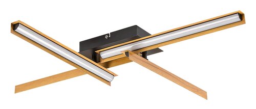Rabalux 71145 Remiel LED Moderní stropní svítidlo | Teplá bílá | 20W | Bílá | Černá