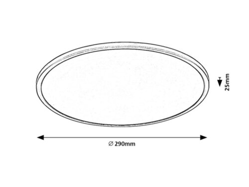 Rabalux 71156 Ezio LED Přisazené stropní svítidlo | Teplá bílá | Stmívatelné | 18W | Bílá | Černá