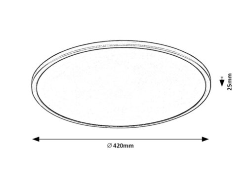 Rabalux 71157 Ezio LED Přisazené stropní svítidlo | Teplá bílá | Stmívatelné | 22W | Bílá | Černá