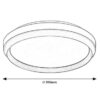 Rabalux 71159 Fontana LED Moderní stropní svítidlo | Teplá bílá | 24W | Bílá | Hnědá