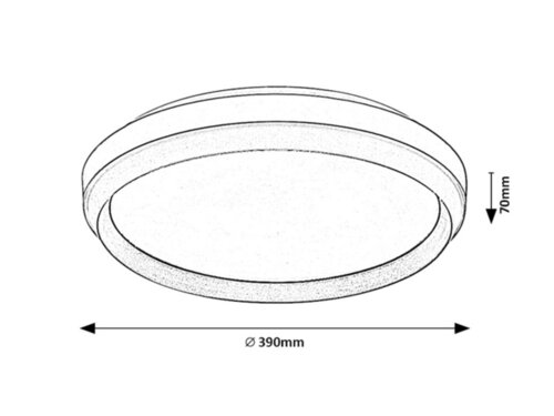 Rabalux 71159 Fontana LED Moderní stropní svítidlo | Teplá bílá | 24W | Bílá | Hnědá