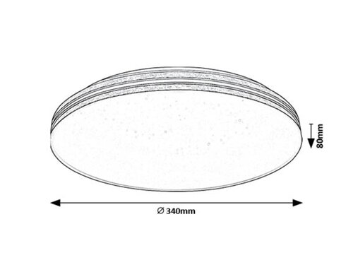 Rabalux 71177 Oscar2 LED Moderní stropní svítidlo | Teplá bílá | 18W | Bílá