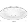 Rabalux 71184 Galeti2 LED Moderní stropní svítidlo | Přírodní bílá | 24W | Bílá | Kov | Stříbrná