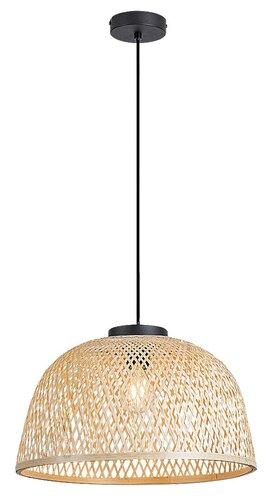 Rabalux 72025 Rattan Dřevěný lustr | E27 | Černá