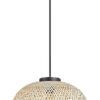 Rabalux 72025 Rattan Dřevěný lustr | E27 | Černá