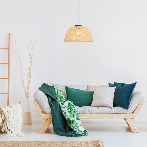 Rabalux 72025 Rattan Dřevěný lustr | E27 | Černá