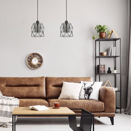 Rabalux 72111 Emrys Skleněný lustr | E27 | Černá