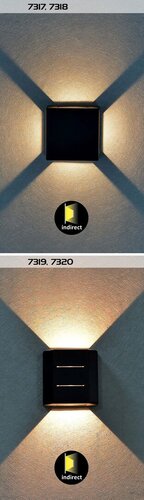Rabalux 7319 Lippa LED Nástěnné venkovní světlo | Teplá bílá | 6W | Černá
