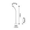 Rabalux 74004 Rader LED Stmívatelná stojací lampa | Teplá bílá | Stmívatelné | 11W | Bílá | Černá