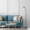 Rabalux 74004 Rader LED Stmívatelná stojací lampa | Teplá bílá | Stmívatelné | 11W | Bílá | Černá