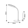 Rabalux 74008 Adelmo LED Moderní stolní lampička | Variabilní | Stmívatelné | 10W | Bílá | Šedá