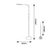Rabalux 74010 Adelmo LED Stmívatelná stojací lampa | Variabilní | Stmívatelné | 10W | Bílá | Šedá