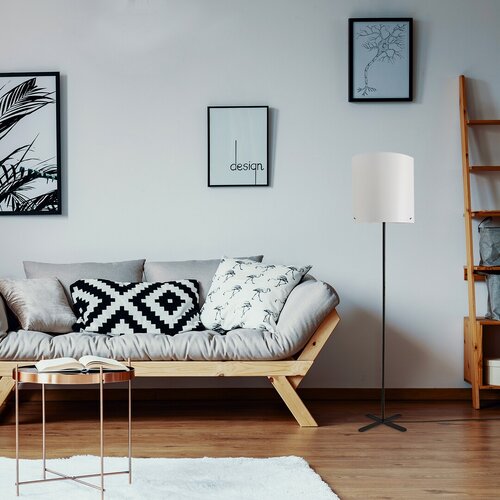 Rabalux 74011 Izander Moderní stojací lampa | E27 | Bílá | Černá