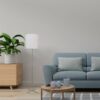 Rabalux 74012 Izander Moderní stojací lampa | E27 | Bílá | Kov | Stříbrná