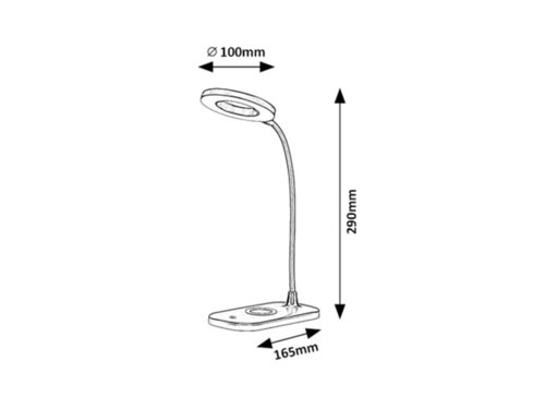 Rabalux 74014 Hardin LED Moderní stolní lampička | Variabilní | Stmívatelné | 5W | Bílá