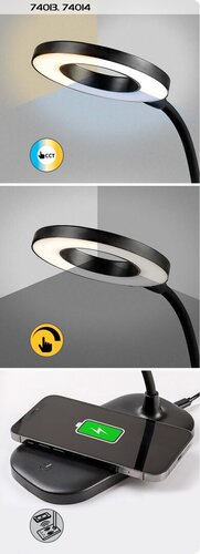 Rabalux 74014 Hardin LED Moderní stolní lampička | Variabilní | Stmívatelné | 5W | Bílá