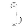 Rabalux 74029 Ghita Moderní stojací lampa | E27 | Bílá | Černá