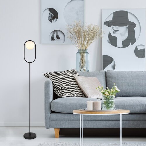 Rabalux 74029 Ghita Moderní stojací lampa | E27 | Bílá | Černá
