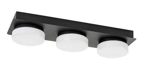 Rabalux 75003 Attichus LED Koupelnové stropní svítidlo | Přírodní bílá | 18W | Bílá | Černá