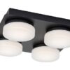 Rabalux 75004 Attichus LED Koupelnové stropní svítidlo | Přírodní bílá | 21W | Bílá | Černá